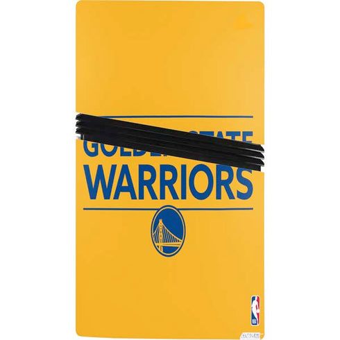 NBA Golden State Warriors Standard - Yellow PS5 Pro Console Skin