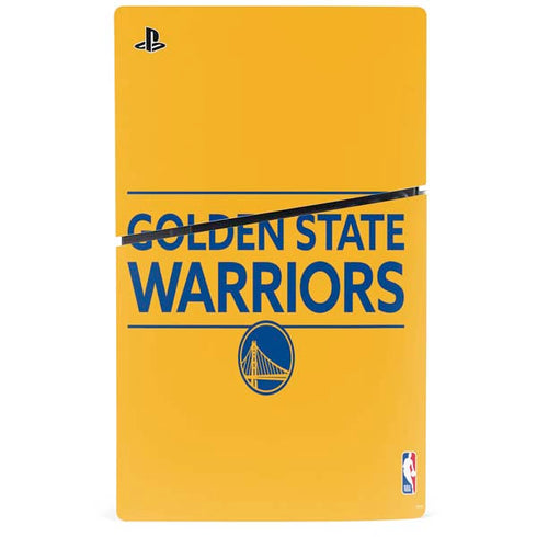 NBA Golden State Warriors Standard - Yellow PS5 Slim Digital Edition Console Skin