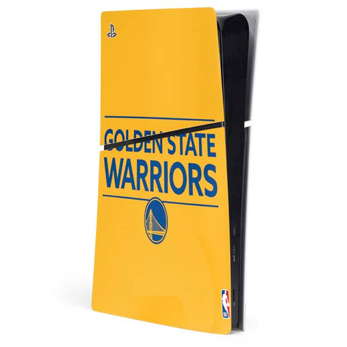 NBA Golden State Warriors Standard - Yellow PS5 Slim Digital Edition Console Skin