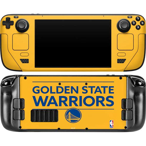NBA Golden State Warriors Standard - Yellow Steam Deck Handheld Gaming Computer OLED Skin