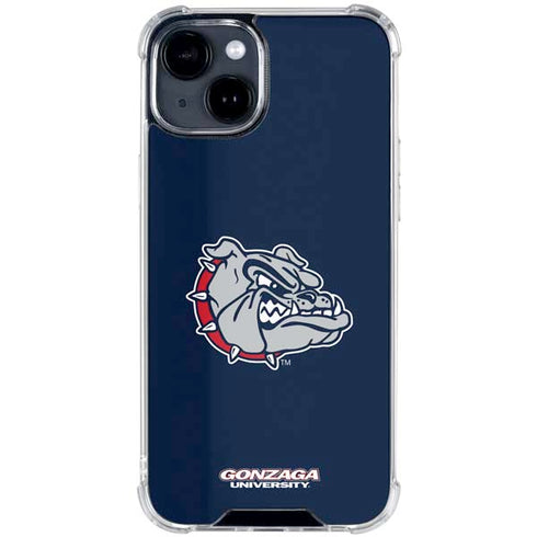 Gonzaga University Bulldog Logo iPhone 15 Clear Case