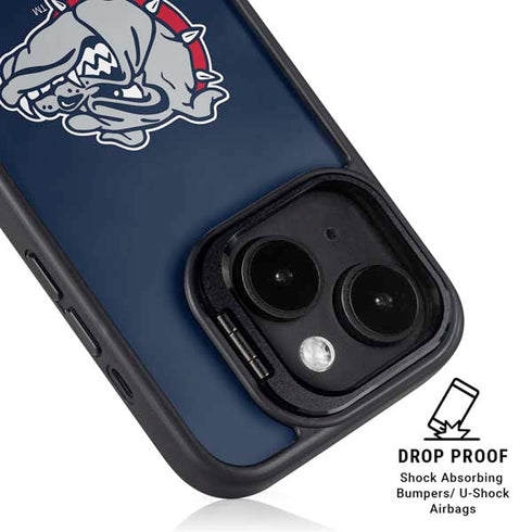 Gonzaga University Bulldog Logo iPhone 15 Plus Kickstand Case