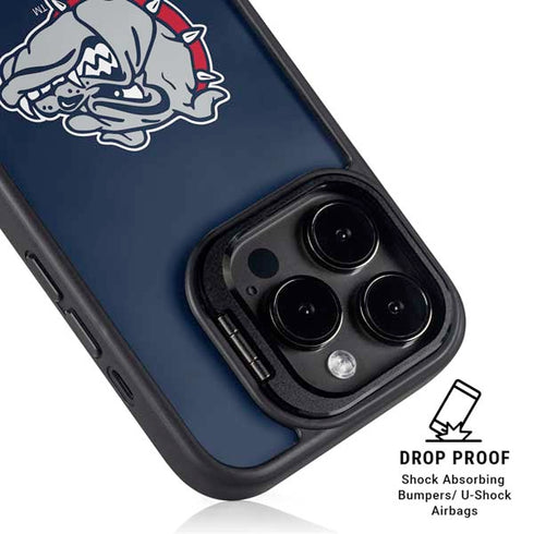 Gonzaga University Bulldog Logo iPhone 15 Pro Kickstand Case