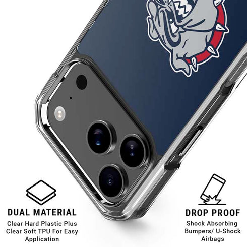 Gonzaga University Bulldog Logo iPhone 18 Pro Clear Case