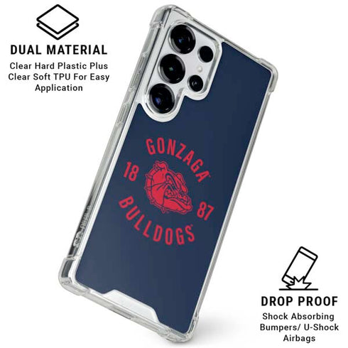 Gonzaga University Bulldogs 1887 Galaxy S26 Ultra Clear Case
