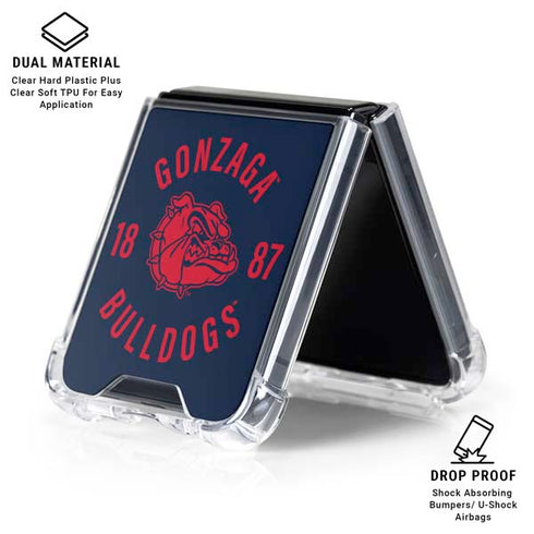 Gonzaga University Bulldogs 1887 Galaxy Z Flip6 Clear Case