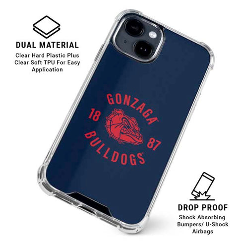 Gonzaga University Bulldogs 1887 iPhone 15 Clear Case
