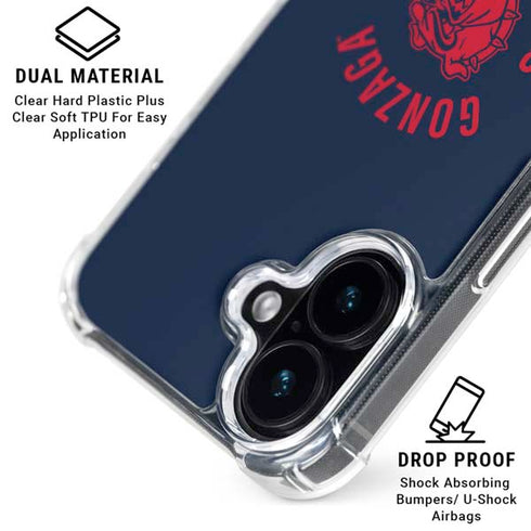 Gonzaga University Bulldogs 1887 iPhone 16 Plus Clear Case