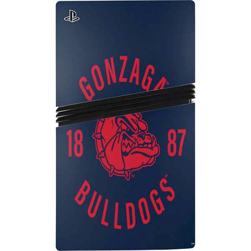 Gonzaga University Bulldogs 1887 PS5 Pro Disk Console Skin
