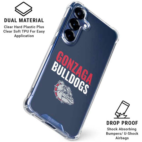 Gonzaga University Bulldogs Bold Galaxy S25 FE Clear Case