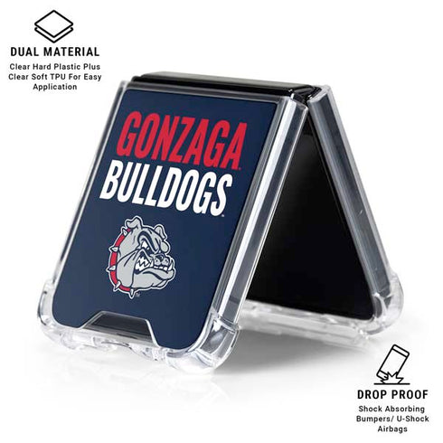 Gonzaga University Bulldogs Bold Galaxy Z Flip7 Clear Case