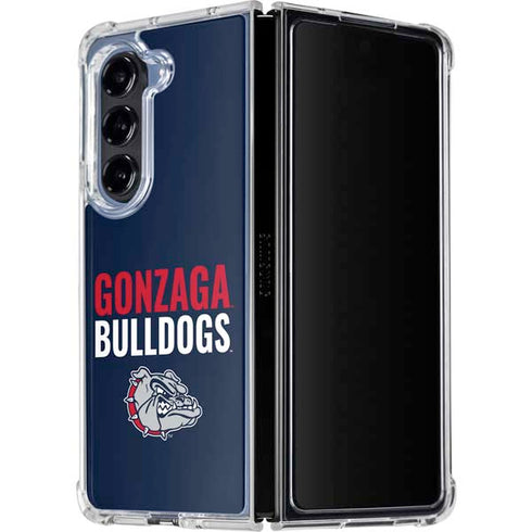 Gonzaga University Bulldogs Bold Galaxy Z Fold5 5G Clear Case