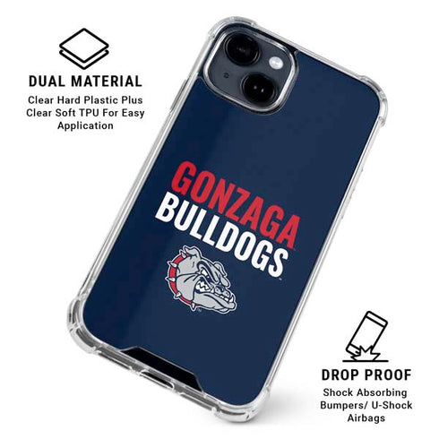 Gonzaga University Bulldogs Bold iPhone 15 Clear Case