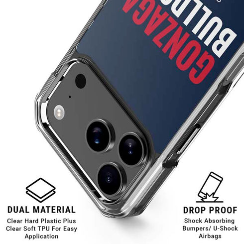 Gonzaga University Bulldogs Bold iPhone 18 Pro Clear Case