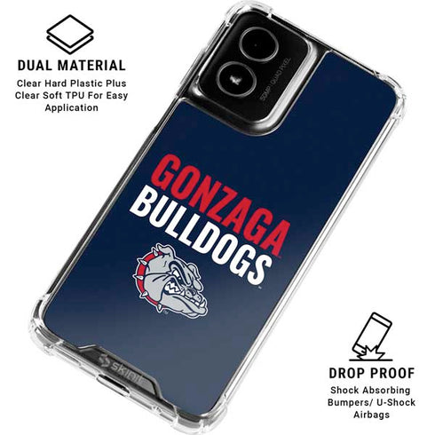 Gonzaga University Bulldogs Bold Moto G Power 5G (2024) Clear Case