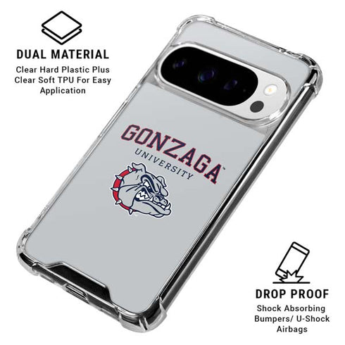 Gonzaga University Collegiate Text Google Pixel 10 Pro XL Clear Case
