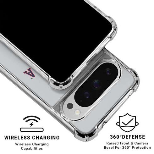 Gonzaga University Collegiate Text Google Pixel 10 Pro XL Clear Case
