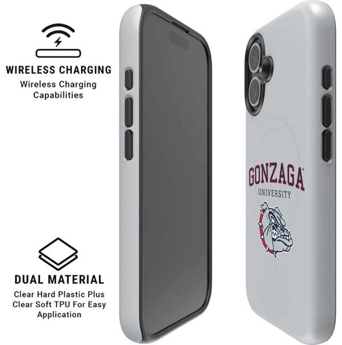 Gonzaga University Collegiate Text iPhone 16 Plus Magsafe Impact Case