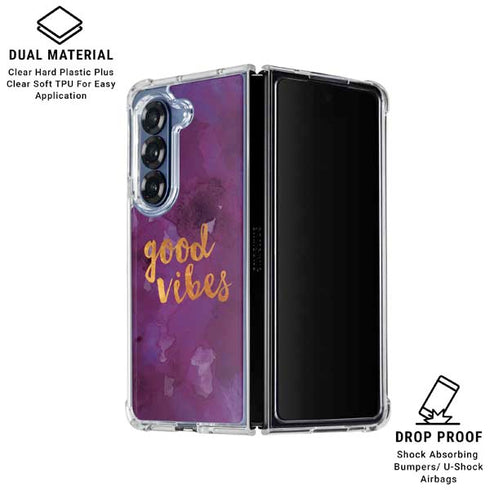 Good Vibes Galaxy Z Fold6 Clear Case