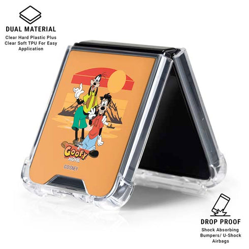 Disney Goof Family Trip Galaxy Z Flip7 Clear Case