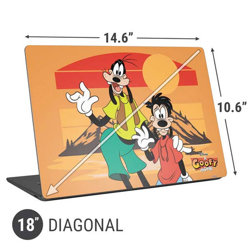 Disney Goof Family Trip Universal Laptop 18in (14.6 x 10.6in) Skin