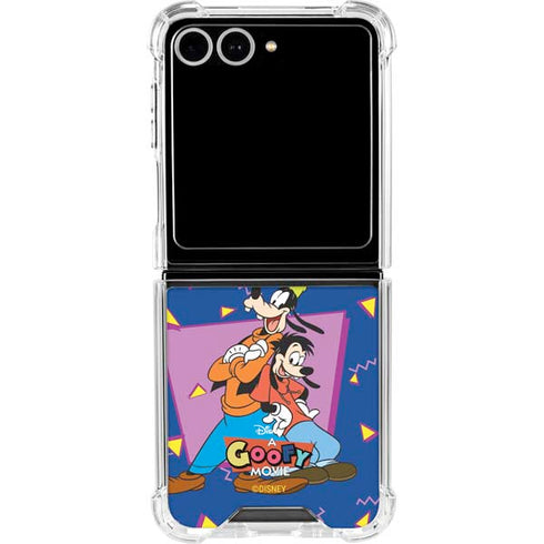 Disney Goofy and Max Galaxy Z Flip7 Clear Case