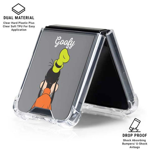 Disney Friends Goofy Backwards Galaxy Z Flip6 Clear Case