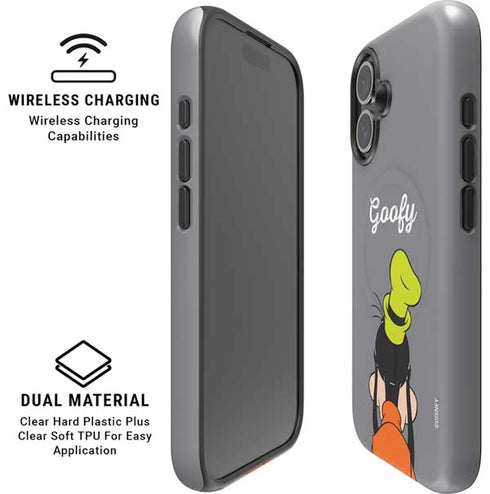 Disney Friends Goofy Backwards iPhone 16 Magsafe Impact Case