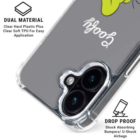 Disney Friends Goofy Backwards iPhone 16 Plus Clear Case