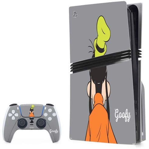 Disney Friends Goofy Backwards PS5 Pro Disk Bundle Skin