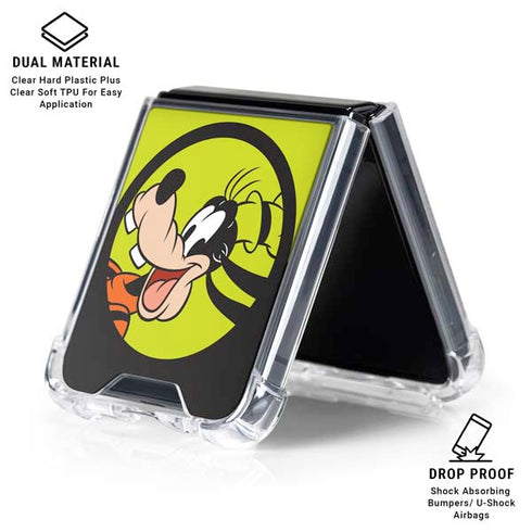 Disney Friends Goofy Galaxy Z Flip7 Clear Case