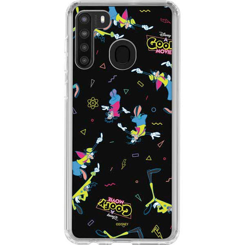 Disney Goofy Movie Pattern Galaxy A21 Clear Case