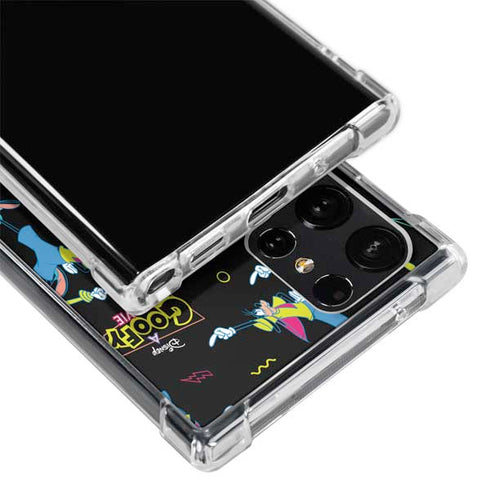 Disney Goofy Movie Pattern Galaxy S22 Ultra Clear Case