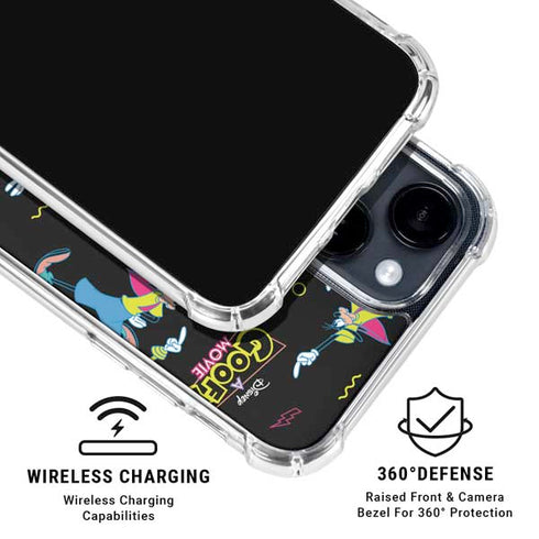Disney Goofy Movie Pattern iPhone 14 Plus Clear Case