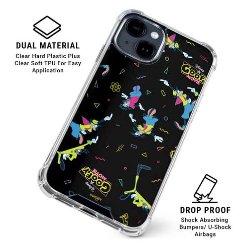 Disney Goofy Movie Pattern iPhone 15 Plus Clear Case