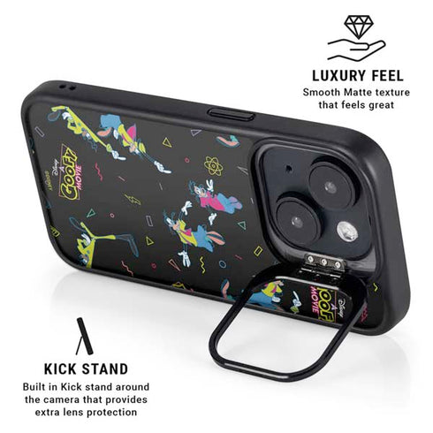 Disney Goofy Movie Pattern iPhone 15 Plus Kickstand Case