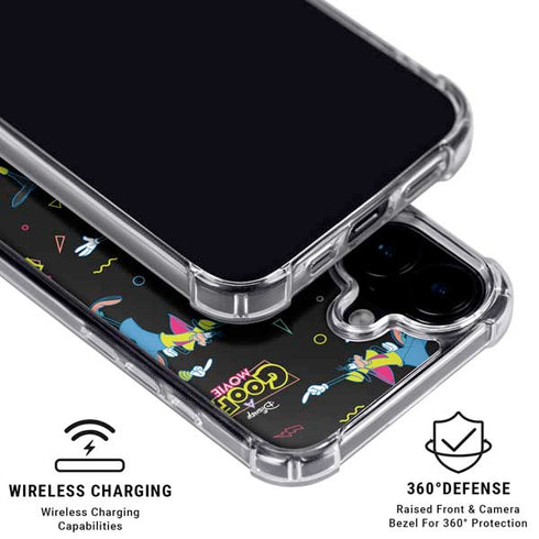 Disney Goofy Movie Pattern iPhone 16 Plus Clear Case