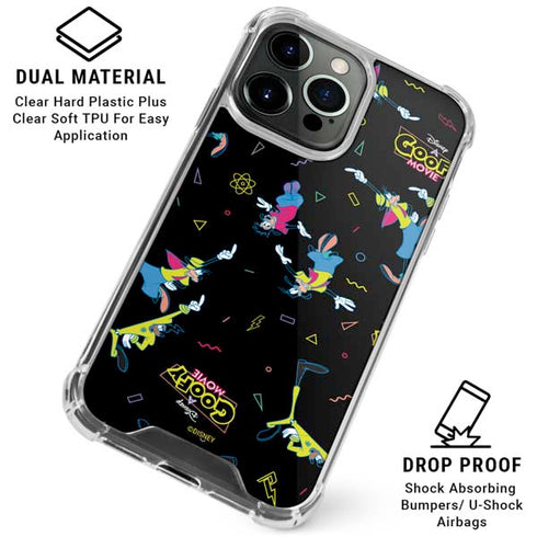 Disney Goofy Movie Pattern iPhone 16 Pro Max Clear Case