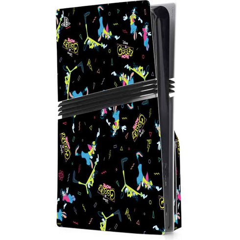 Disney Goofy Movie Pattern PS5 Pro Disk Console Skin