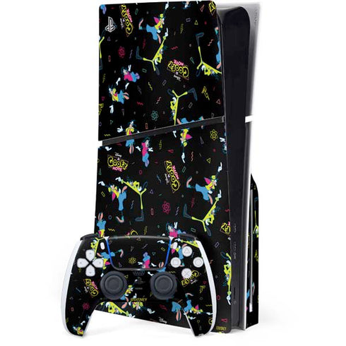 Disney Goofy Movie Pattern PS5 Slim Disk Bundle Skin