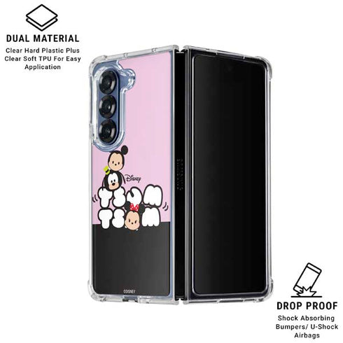 Disney Tsum Tsum Goofy Mickey and Minnie Galaxy Z Fold6 Clear Case