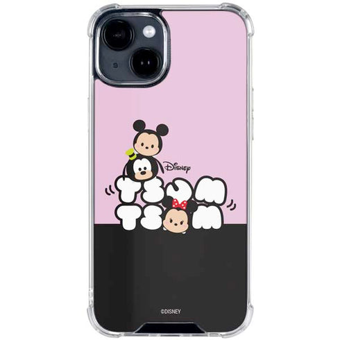 Disney Tsum Tsum Goofy Mickey and Minnie iPhone 15 Clear Case