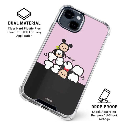 Disney Tsum Tsum Goofy Mickey and Minnie iPhone 15 Clear Case