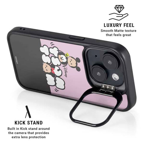 Disney Tsum Tsum Goofy Mickey and Minnie iPhone 15 Plus Kickstand Case
