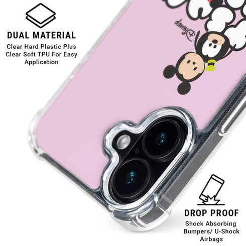Disney Tsum Tsum Goofy Mickey and Minnie iPhone 16 Clear Case