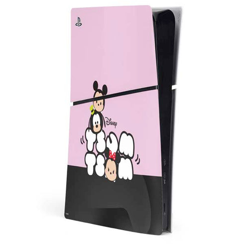 Disney Tsum Tsum Goofy Mickey and Minnie PS5 Slim Digital Edition Console Skin