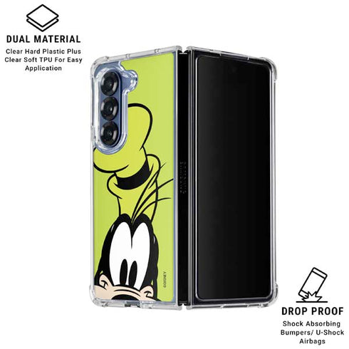 Disney Friends Goofy Up Close Galaxy Z Fold7 Clear Case
