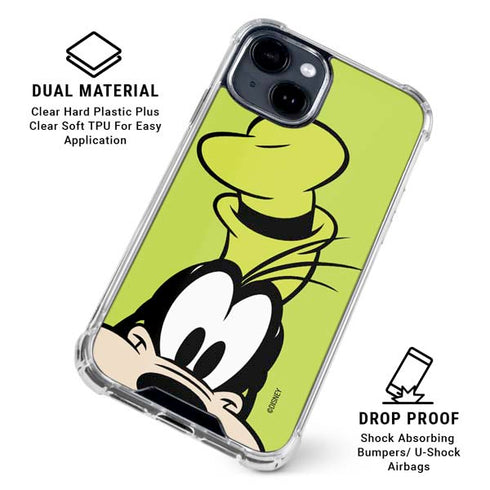 Disney Friends Goofy Up Close iPhone 15 Clear Case