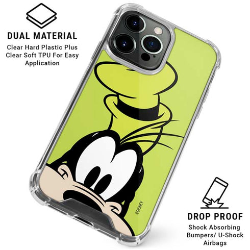 Disney Friends Goofy Up Close iPhone 16 Pro Max Clear Case
