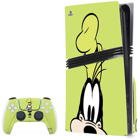 Disney Friends Goofy Up Close PS5 Pro Disk Bundle Skin